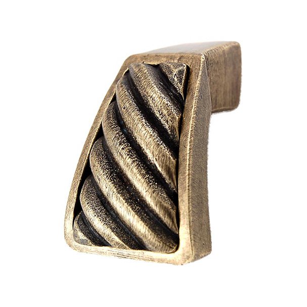 Wavy Lines Finger Pull in Antique Brass