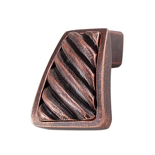 Wavy Lines Finger Pull in Antique Copper
