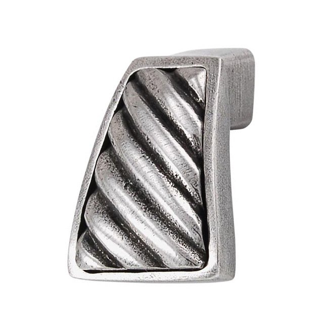Wavy Lines Finger Pull in Antique Silver