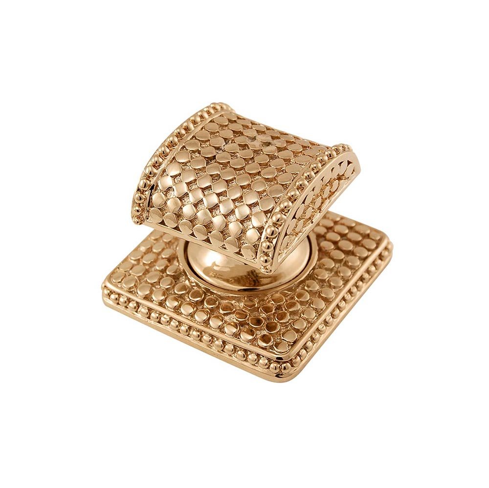 1 1/2" Half Cylindrical Knob with Backplate in Polished Gold