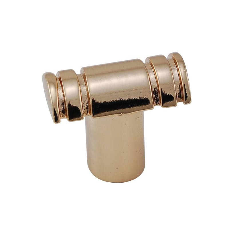 Lines Knob in Polished Gold