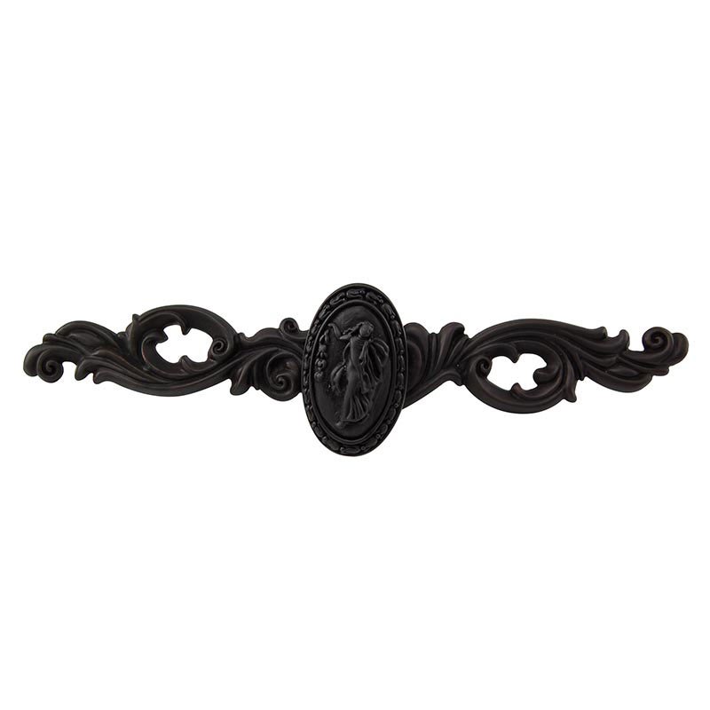 Knob with Decorative Backplate in Oil Rubbed Bronze