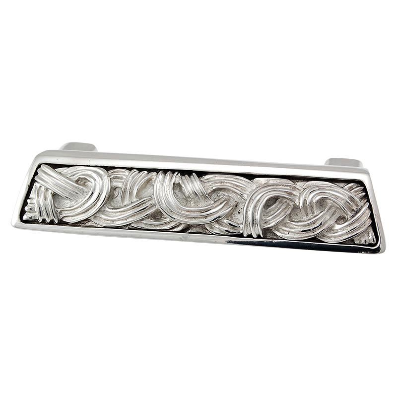 3" Centers Linking Lines Cup Pull in Polished Silver