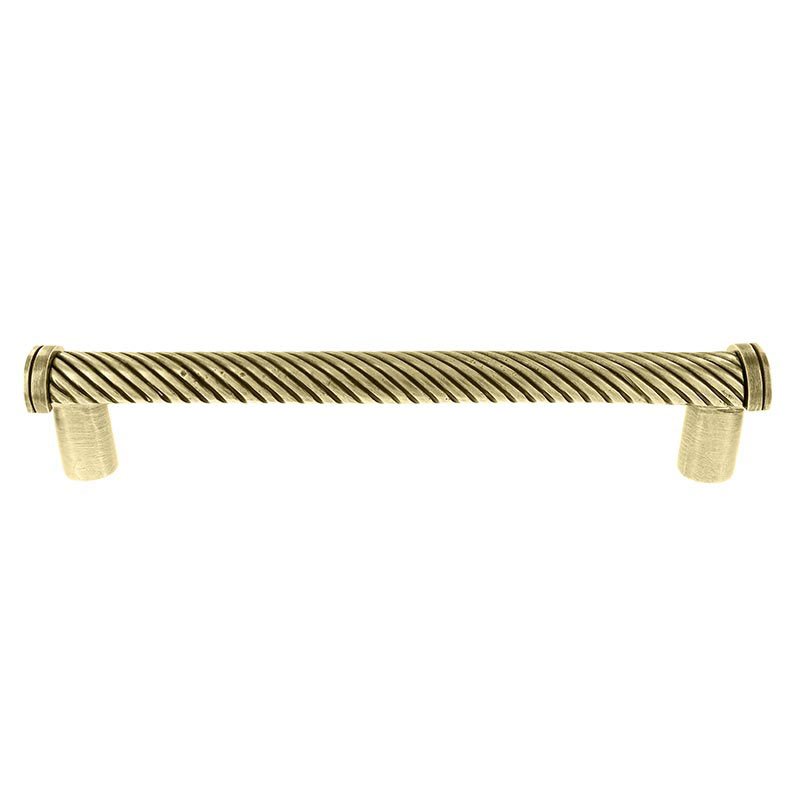 12" Centers Wavy Lines Oversized Pull in Antique Brass