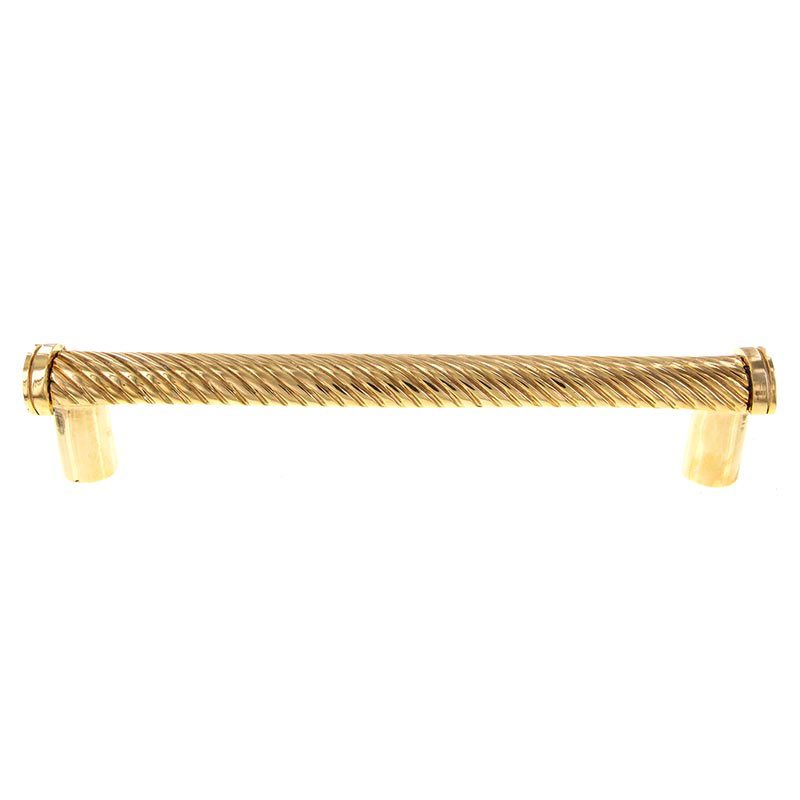 12" Centers Wavy Lines Oversized Pull in Polished Gold