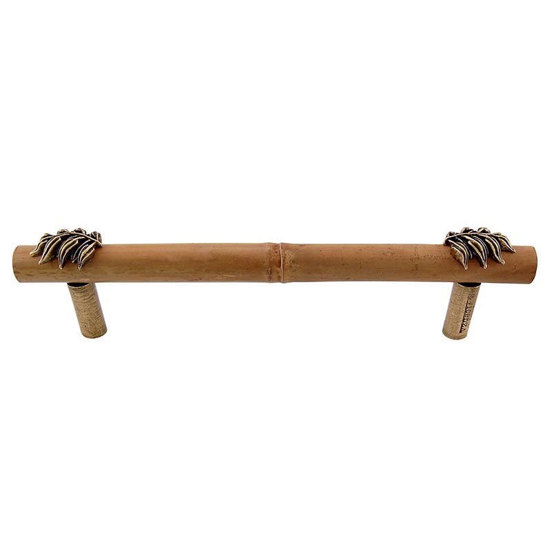 Handle with Bamboo - 9" Centers in Antique Brass