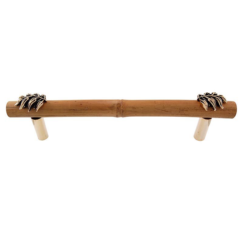 Handle with Bamboo - 9" Centers in Antique Gold