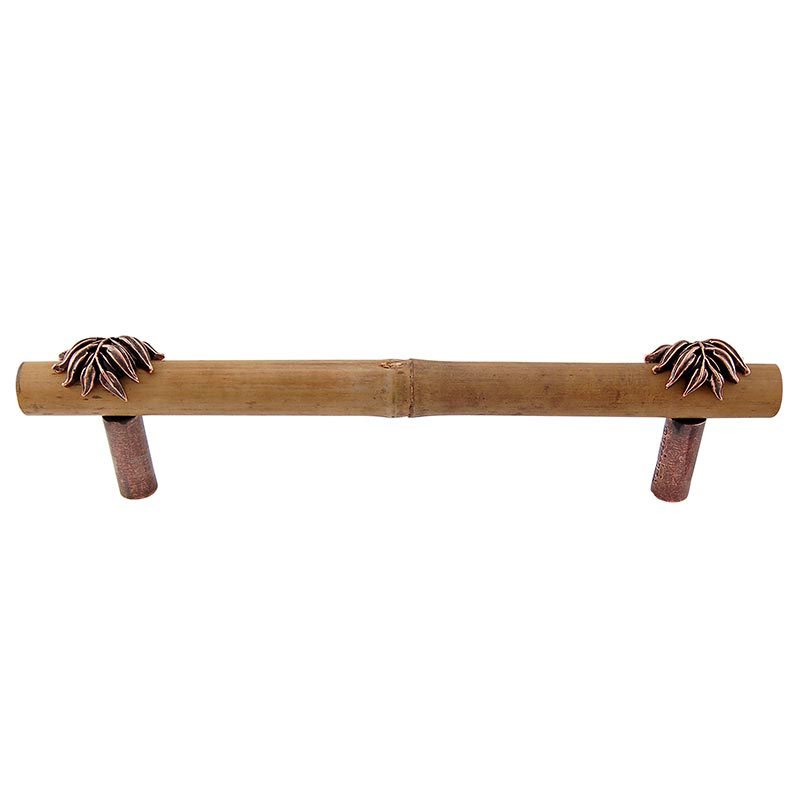Handle with Bamboo - 9" Centers in Antique Copper