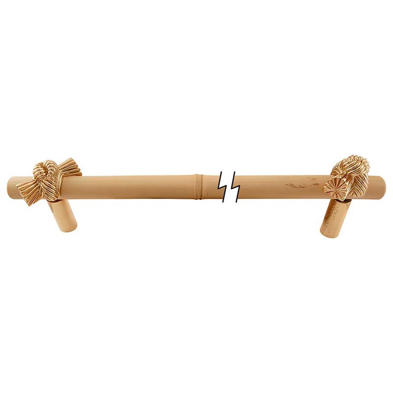 12" Centers Bamboo Knot Appliance Pull in Polished Gold