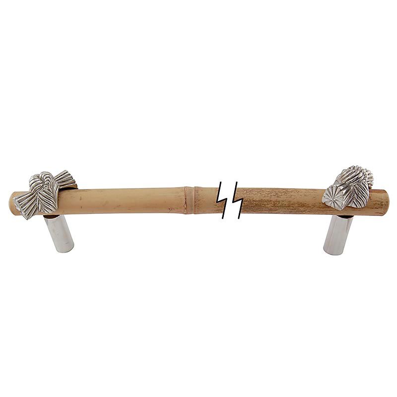 12" Centers Bamboo Knot Appliance Pull in Polished Nickel