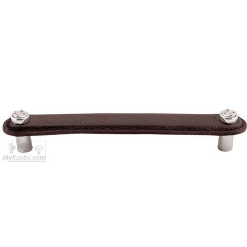 Leather Collection 6" (152mm) Rochetta Pull in Brown Leather in Two Tone