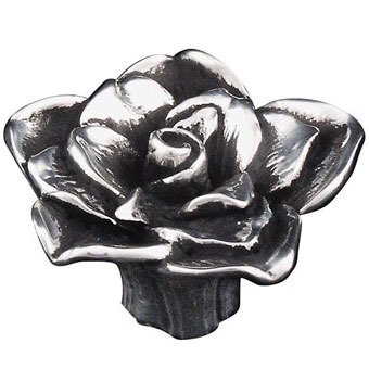 1 1/2" Rose Knob in Antique Silver