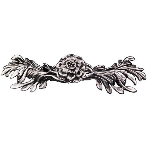 3" Centers Carnation Pull in Antique Silver