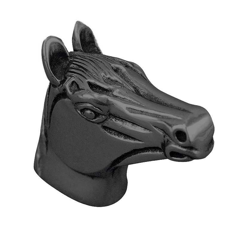 Large Horse Head Knob in Gunmetal