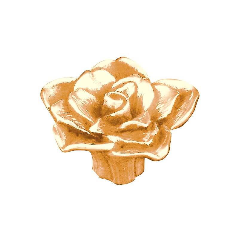 1 1/2" Rose Knob in Polished Gold