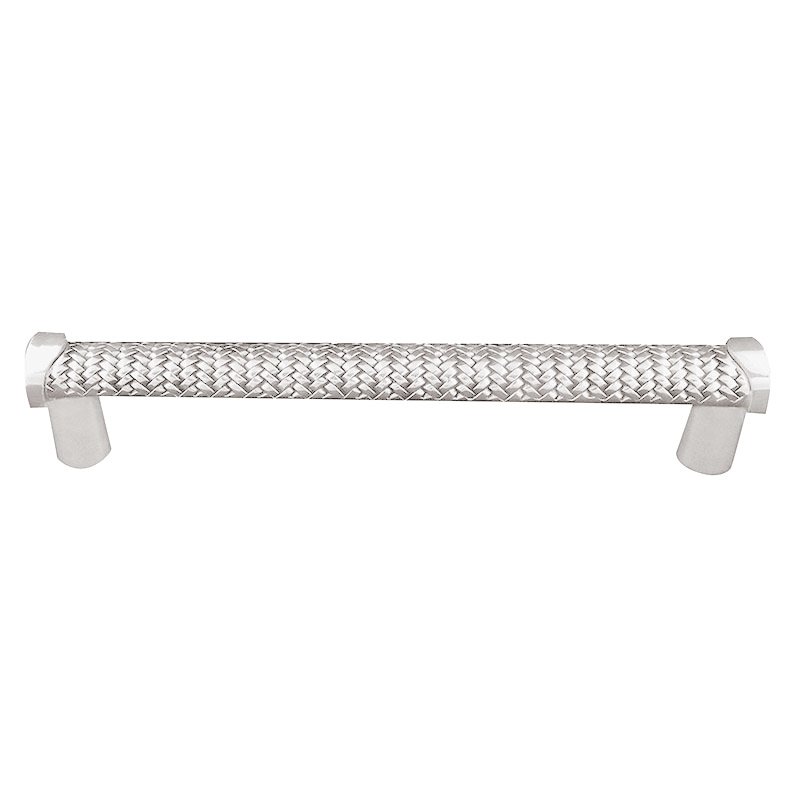 Oversized Subzero Style Pulls Cestino Braided Handle - 9" Centers in Polished Silver