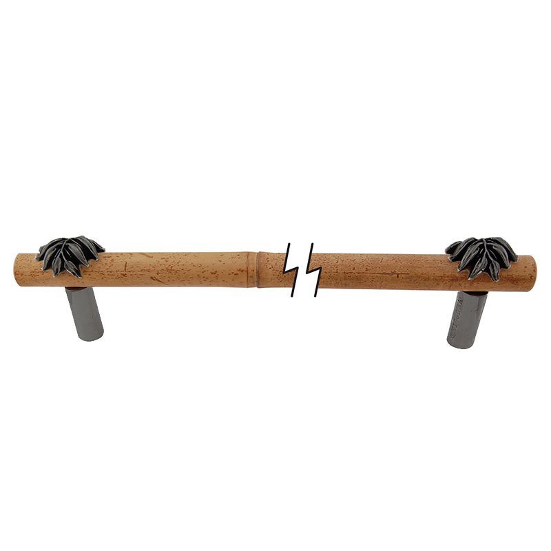 12" Centers Bamboo Leaf Appliance Pull in Gunmetal