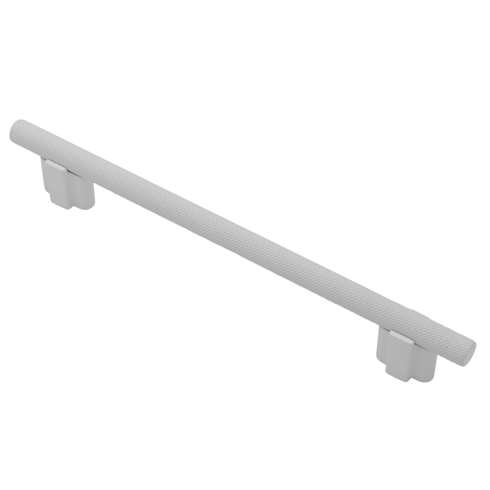 Knurled 160mm Centers Bar Pull in Matte White