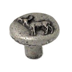 1 1/4" Buck Knob in Tumbled Pewter