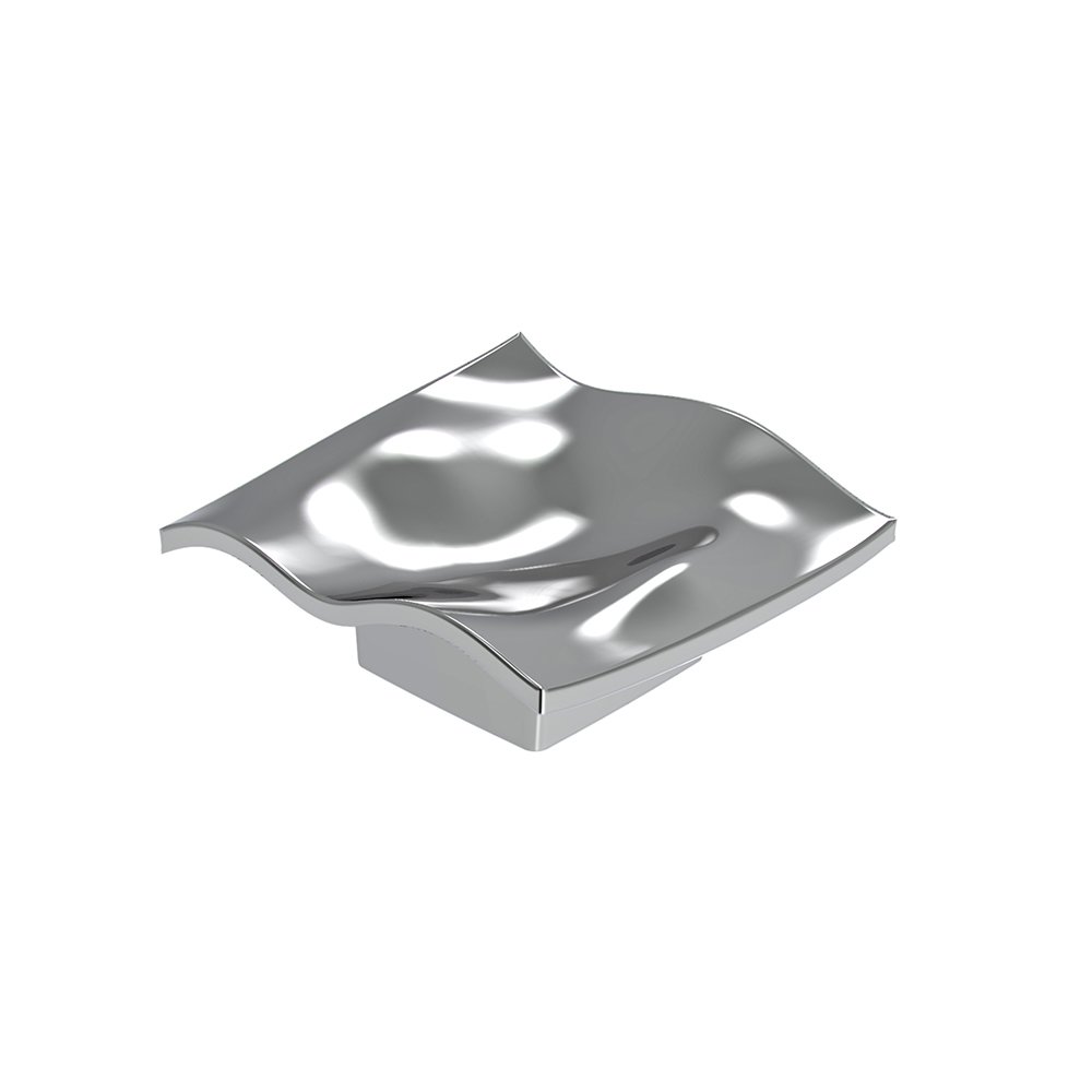 4 1/8" (105mm) Long Aqua di Zen Single Square Knob in Polished Chrome