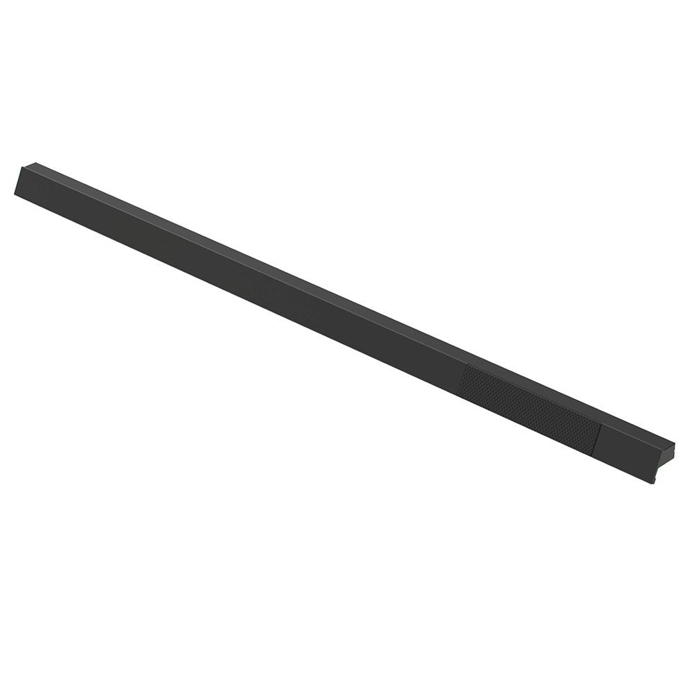 16 3/8" (416mm) Centers Long Pull with One Side Knurl in Matte Black