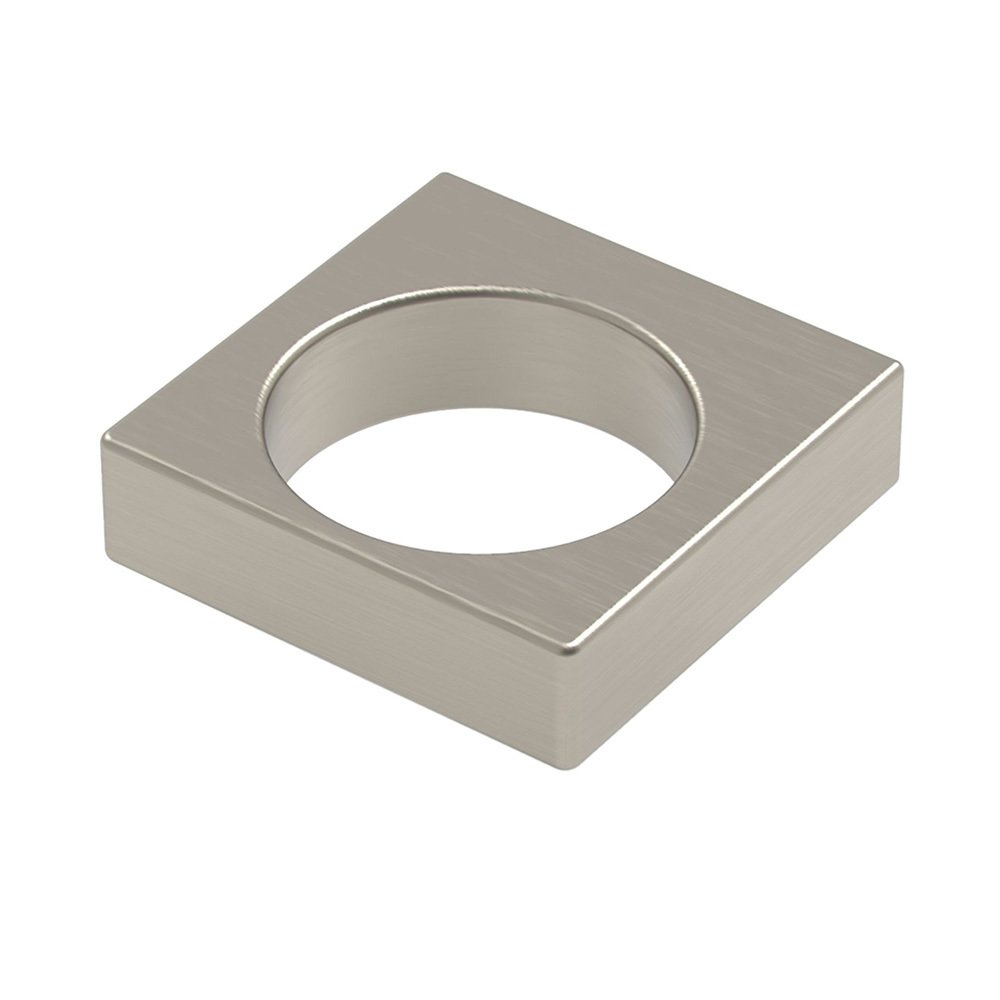 7/8"(22mm) Centers Square Pull with Round Cutout in Brushed Nickel