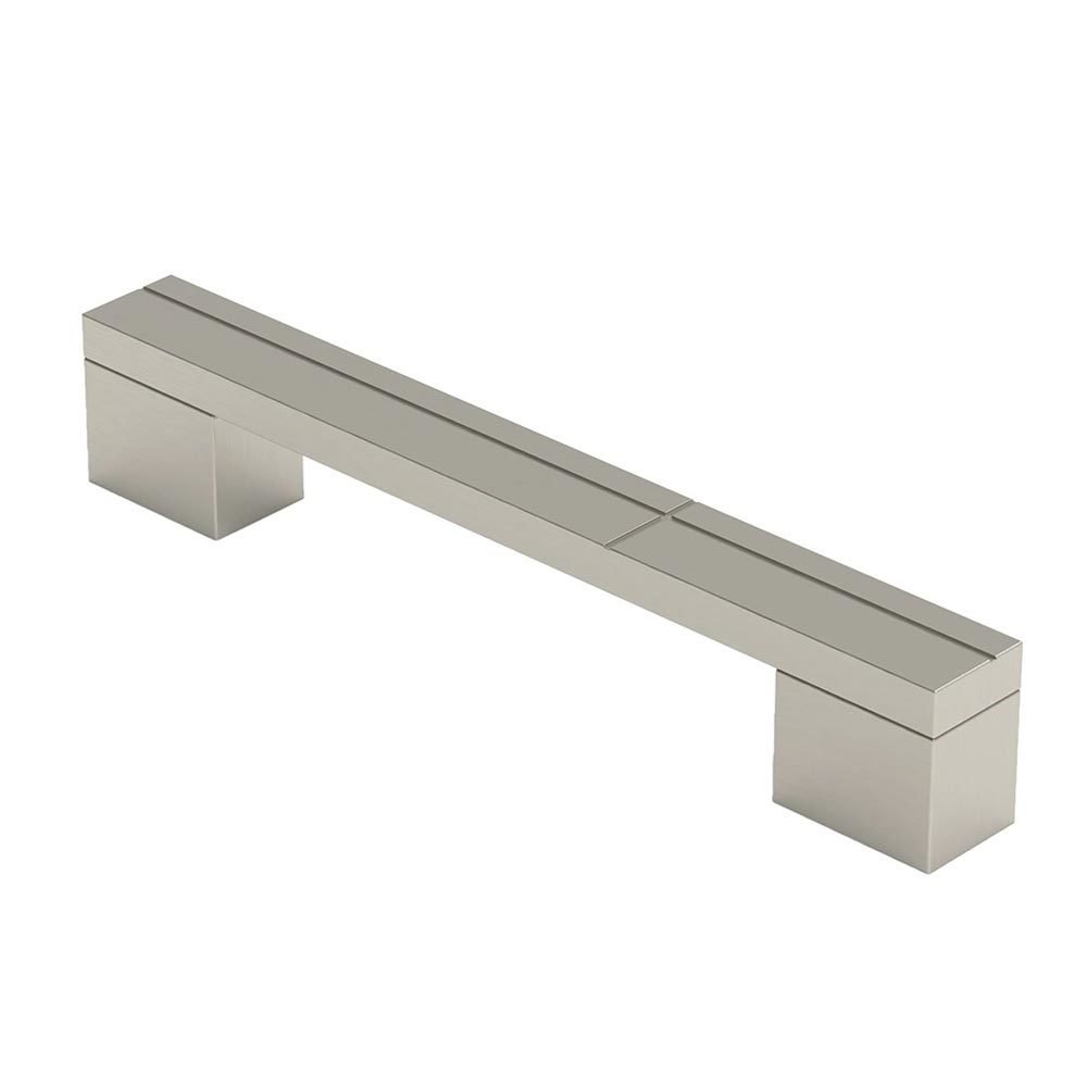 5 1/16" (128mm) Centers Square Pull in Brushed Nickel
