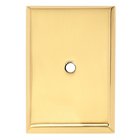 1 1/4" Rectangle Knob Backplate in Polished Brass