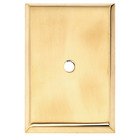 1 1/2" Rectangle Knob Backplate in Unlacquered Brass