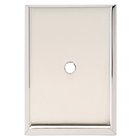 1 1/2" Rectangle Knob Backplate in Polished Nickel