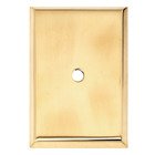 1 3/4" Rectangle Knob Backplate in Unlacquered Brass