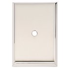 1 3/4" Rectangle Knob Backplate in Polished Nickel