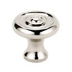 Solid Brass 3/4" Knob in Polished Nickel