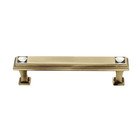 Solid Brass 4" Centers Pyramid Handle in Swarovski /Polished Antique