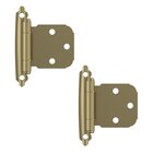 Variable Overlay Self Closing Face Mount Cabinet Hinge (Pair) in Golden Champagne
