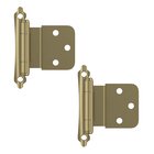 3/8" (10 mm) Inset Self Closing Face Mount Cabinet Hinge (Pair) in Golden Champagne