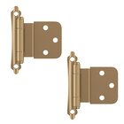 3/8" (10 mm) Inset Self Closing Face Mount Cabinet Hinge (Pair) in Champagne Bronze