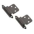 Non Self Closing Face Mount 3/8" Inset Hinge (Pair) in Oil Rubbed Bronze