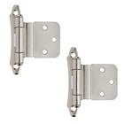 Self Closing Face Mount 3/8" Inset Hinge (Pair) in Polished Chrome