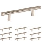 10 Pack of 3 3/4" Centers European Bar Pull in Polished Nickel