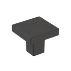 1 3/16" (30mm) Square Knob in Flat Black
