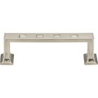 Modern 3" Centers Squares Pull in Brushed Nickel