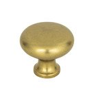 1 1/4" Round Knob in Vintage Brass