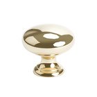 1 1/4" Diameter Mix and Match Round Knob in Polished Brass