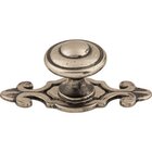 Canterbury Knob W/ Backplate 1 1/4" in Pewter Antique