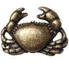 Crab Knob in Antique Brass