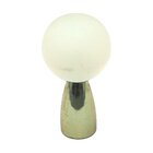 Polyester Sphere Knob in Clear Matte with Polished Brass Base
