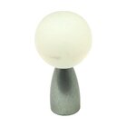 Polyester Sphere Knob in Clear Matte with Satin Nickel Base