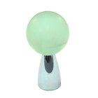 Polyester Sphere Knob in Light Green Matte with Polished Chrome Base