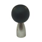 Polyester Sphere Knob in Black Matte with Satin Nickel Base